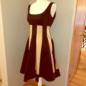 Maggie London Striped A-Line Swing Dress